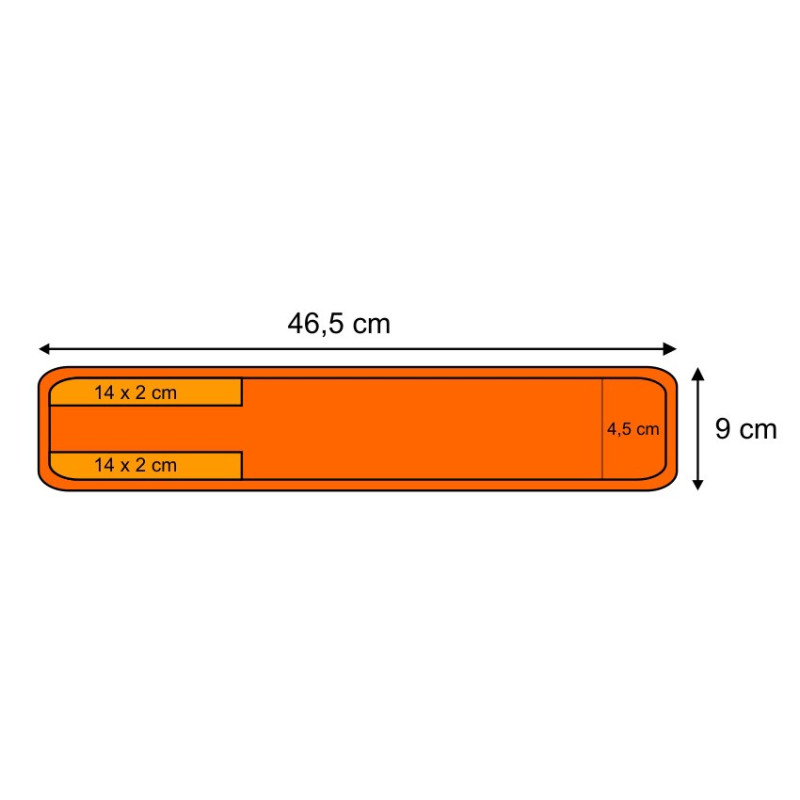 Lot de 10 - Brassard de signalisation orange fluo