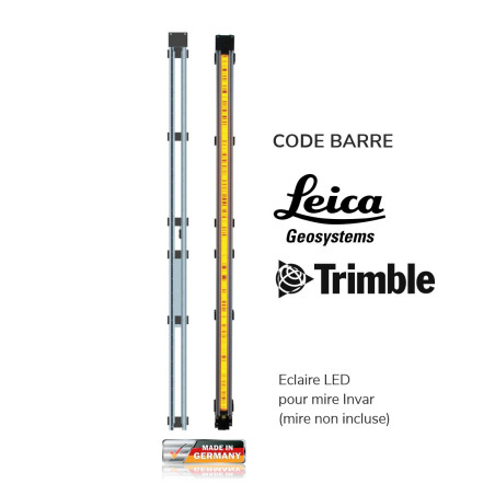 Éclairage LED mire Invar code barres - 2 m